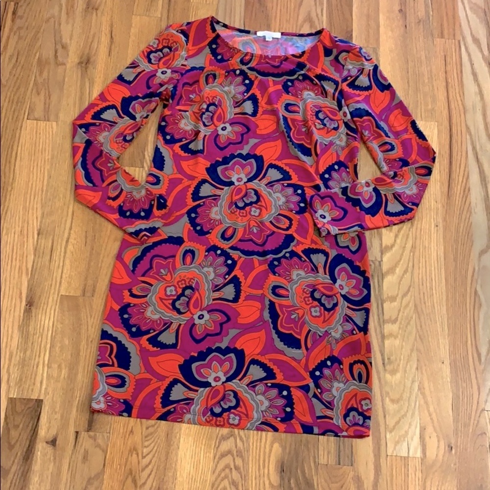 Trina Turk Vibrant Floral Mini Dress - Red and Purple